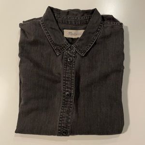 Madewell Boyfriend Fit Buttondown XS black chambray